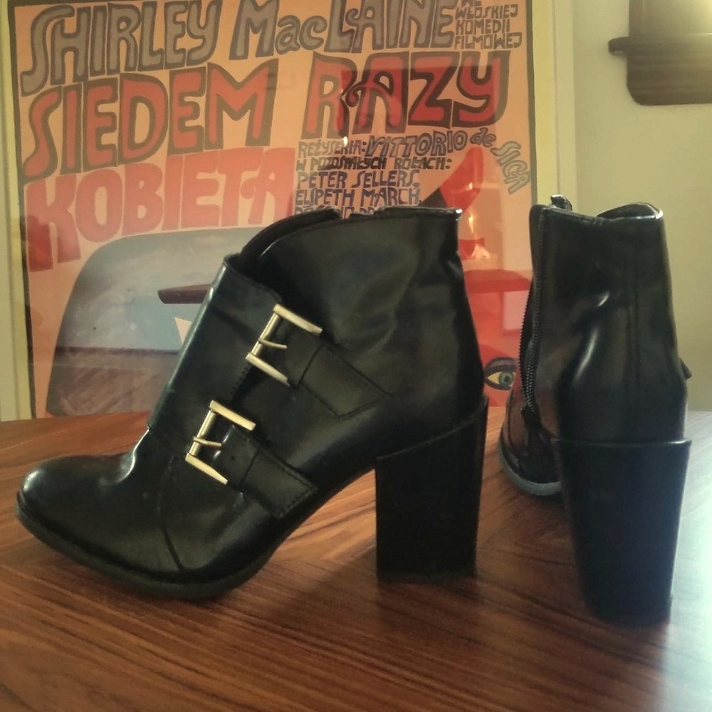 Leather boots